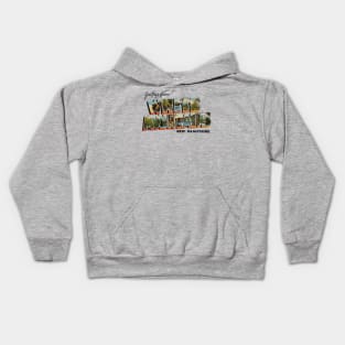 Greetings from White Mountains New Hampshire Kids Hoodie